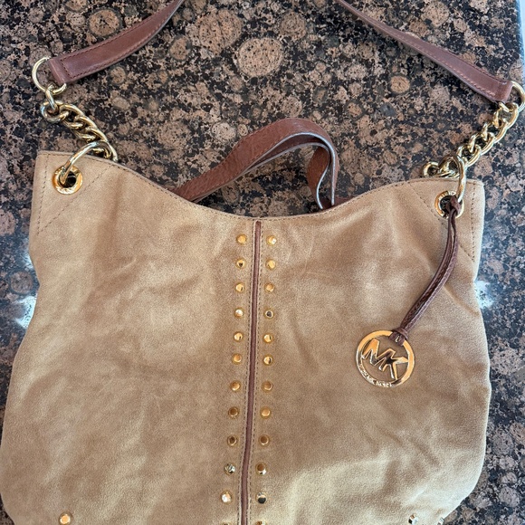 Authentic Michael Kors Handbag Suede - Picture 3 of 6